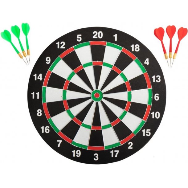 Dartskive m. 2 spil