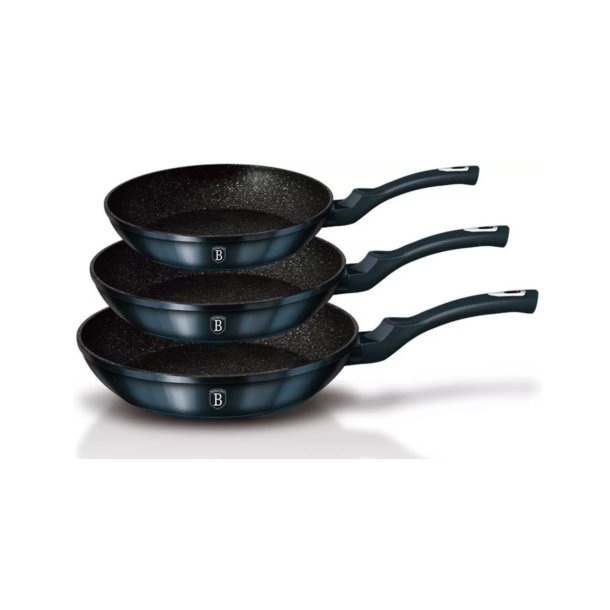 Pandest i metallic BL 20, 24 og 28cm i natur fremstillet marmor non-stick INDUKTION, GAS og OVN
