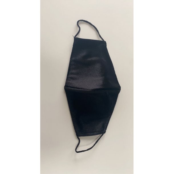 Sort velour maske